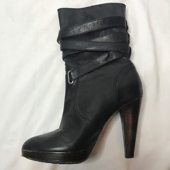 FRYE Harlow Multi Strap Boots Heel Platform - Picture 5 of 10